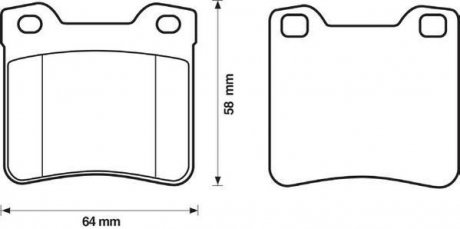 Гальмівні колодки задн. PEUGEOT 406/605/607 Jurid 571899J