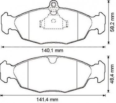 Гальмівні колодки передні Astra F 91-,Vectra A 88-,Daewoo Lanos,Nexia Jurid 571924J