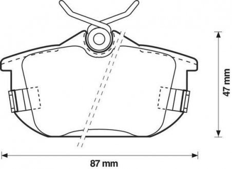 Гальмівні колодки задн.Carisma, Spase Star 00- VOLVO 1,6-2,0 S40/V40 97- Jurid 571941J