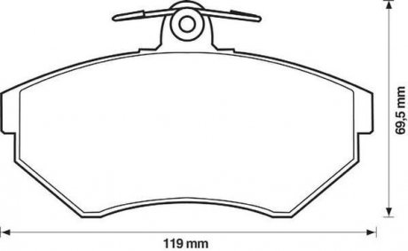 Тормозные колодки, дисковый тормоз (набор) Jurid 571955J (фото 1)