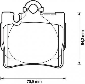 Тормозные колодки задние 15.9mm MB W220 98-05 C215 99- Jurid 571962J