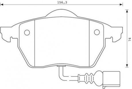 Тормозные колодки передние (20.6mm) Audi A3 TT,Seat Leon,VW Golf IV, Bora ATE Jurid 571984J (фото 1)