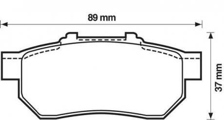 Колодки гальмівні задні Civic 1,5/1,6 90- Jurid 572134J