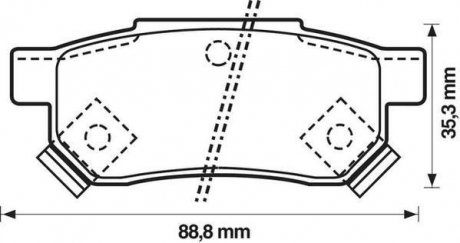 Гальмівні колодки задні Honda Accord, Civic, Prelude, CRX / Rover / MG Jurid 572136J