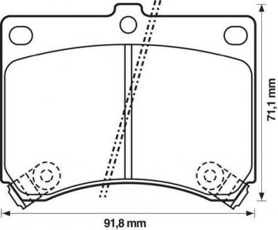 Гальмівний колодки передні 323 1.9 89-94 Jurid 572146J (фото 1)