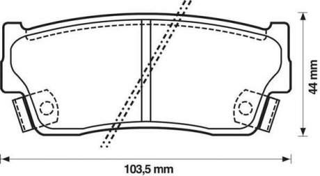 Гальмівні колодки передн.Vitara 1,6 88- Jurid 572166J (фото 1)