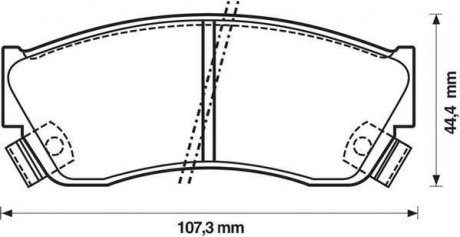 Гальмівний колодки передні SWIFT 1.3 83-89 Jurid 572179J (фото 1)