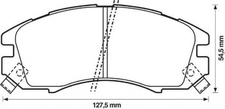 Гальмівні колодки передн.Subaru Impreza,Legacy 89-00 Jurid 572275J (фото 1)