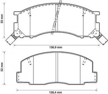 Гальмівні колодки передні TOYOTA TOWN ACE, PREVIA, LITEACE, ESTIMA EMINA Jurid 572342J