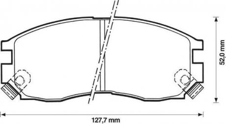 Гальмівні колодки перед. Colt, Galant, Lancer Jurid 572381J