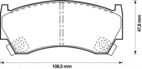 Гальмівні колодки дискові Almera 95-00 Jurid 572396J (фото 1)