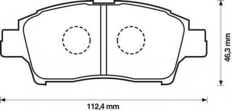 Гальмівні колодки передні YARIS 1.3 99- Jurid 572404J