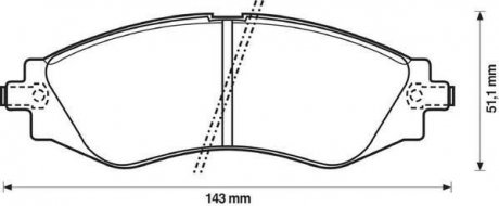 Гальмівні колодки передн.Lacetti, Epica 2.0 Jurid 572407J (фото 1)