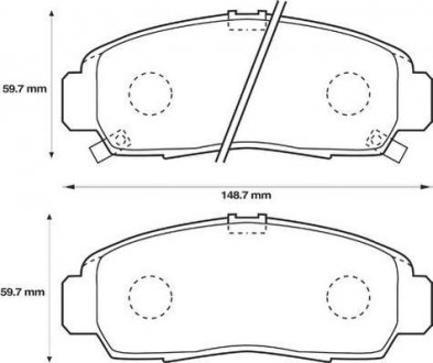 Колодки тормозные передние Honda Accord FR-V Legend 2.0/2.4 03- Jurid 572449J