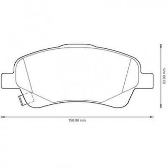 Гальмівні колодки передн.Avensis 03- Jurid 572485J