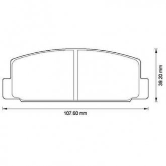 Гальмівні колодки задні MAZDA 6 02-, 323 00-03, 626 99-02, Premacy Jurid 572490J