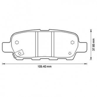 Тормозные колодки задние (105.5x38x13) Infiniti Nissan Juke Leaf Renault Jurid 572501J