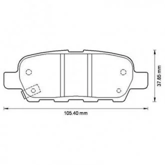 Тормозные колодки задние (105.5x38x13) Infiniti Nissan Juke Leaf Renault Jurid 572501J