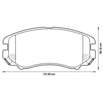 Гальмівні колодки перед. Tucson,Sonata,,KIA Magentis,Sportage 01- Jurid 572514J