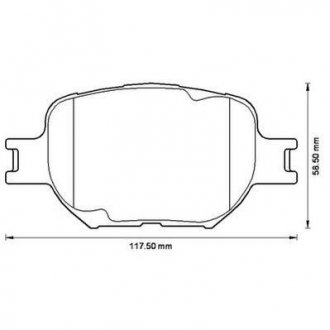 Колодки гальм. передн. CHEVROLET Epica, Evanda, Corolla 01-04 Jurid 572517J