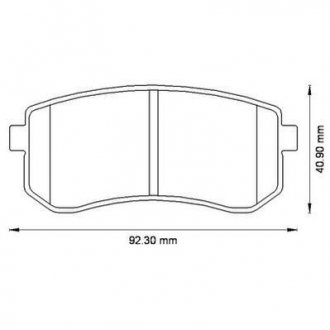 Гальмівні колодки задн.i10 08-,Kia Picanto 04- Jurid 572527J