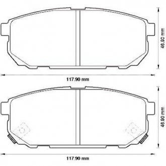 Гальмівні колодки дискові Sorento 02- задн. Jurid 572549J