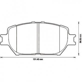 Тормозные колодки передние (17.5mm) Toyota Camry 01- Jurid 572553J