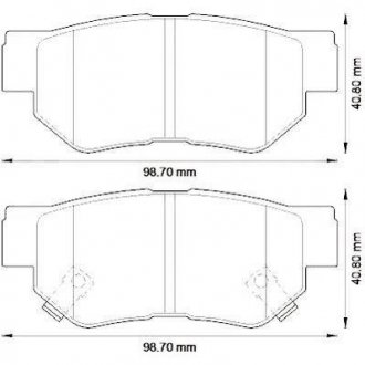 Тормозные колодки задн. KIA Soul Jurid 572557J (фото 1)