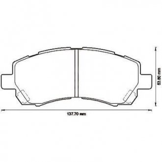 Гальмівні колодки передн.Subaru Impreza,Legacy 89-00 Jurid 572566J (фото 1)