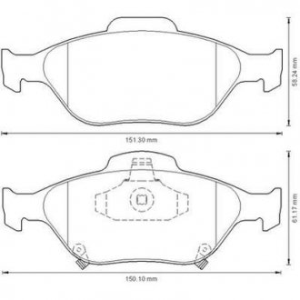 Гальмівні колодки передн. Yaris 05- Jurid 572576J