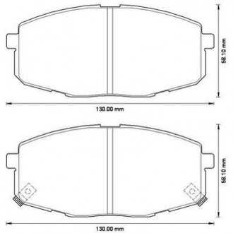 Гальмівні колодки пер. I30 07- KIA Ceed, Carens 02- Jurid 572577JC