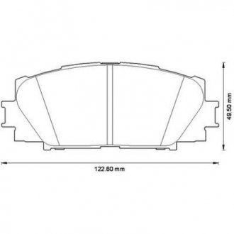 Колодки гальмівні дискові YARIS 1.0 10-, YARIS / VIOS 1.3 05-13 Jurid 572578J