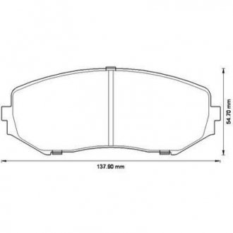 Гальмівні колодки передн.Grand Vitara 1.6/2.0 05- Jurid 572584J (фото 1)