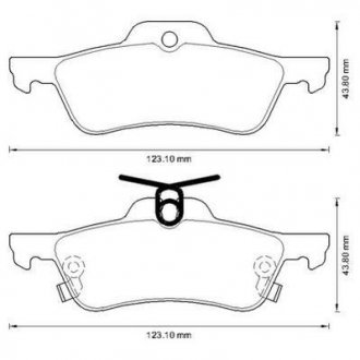 Гальмівні колод. задн. Toyota Yaris 05- Jurid 572588J (фото 1)