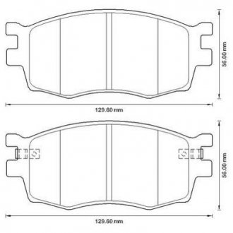Тормозные колодки передние (17.7мм) (система MANDO) Hyundai Accent Kia Rio 05-11 Jurid 572593J