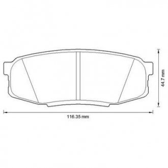 Тормозные колодки задние (17.3мм) (система SUMITOMO) Toyota Land Cruiser 200 00- Jurid 572597J