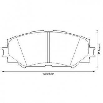 Колодки гальмівні передні Auris,Corolla,RAV-4 05- Jurid 572598JC