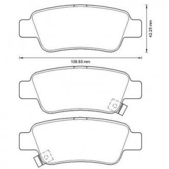 Колодки тормозные дисковые задние Honda CR-V III 2.2 CTDi 07- Jurid 572606J