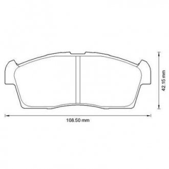 Гальмівні колодки передн. Ignis 03-,Daihatsu Sirion, Charade Jurid 572611J