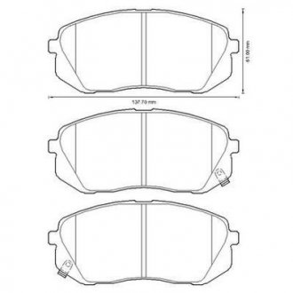 Колодки тормозные передние (17.6 мм) (система MANDO) Hyundai i40 ix35 Kia 09- Jurid 572612J