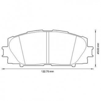 Тормозные колодки передн.Yaris 05-,Prius 09- Jurid 572631J