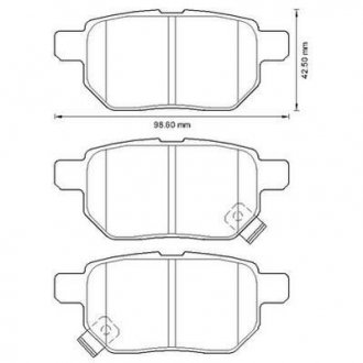 Гальм.колодки задн.Auris,Corolla 07- Jurid 572632J