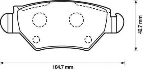 Колодки гальмівні задні ASTRA 1.2-2.0 98- Jurid 573010J (фото 1)