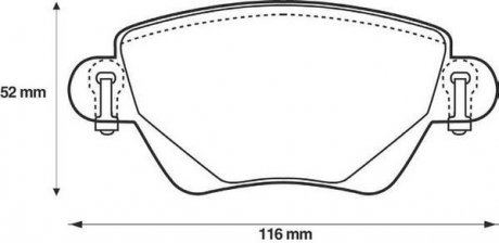 Тормозные колодки задн.Mondeo III 00-,Kangoo 01-,Jaguar X-Type Jurid 573012J