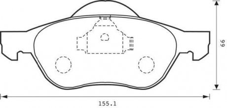 Гальмівні колодки передні Laguna II,III,Megane II,Scenic II 1.5dCi/2.0 16V 01- Jurid 573016J