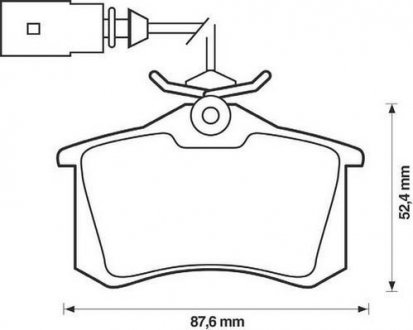 Гальмівні колодки задні Audi A4 / Ford Galaxy / Seat Alhambra / VW Sharan Jurid 573065J (фото 1)