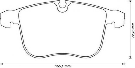 Гальмівні колодки передні Opel Vectra / Saab 9-3 / Cadillac Jurid 573090J (фото 1)