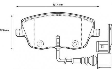 Гальмівні колодки перед.Polo 01- Skoda Fabia 99-, Roomster SEAT Jurid 573101J (фото 1)