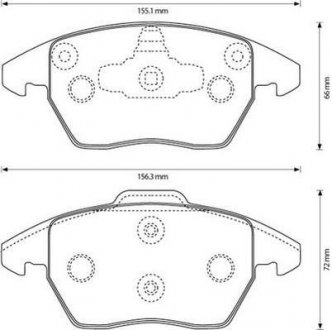 Гальм.колодки передн.C4 Grand Picasso 06-, Peugeot 207,307, 308 08- Jurid 573134J