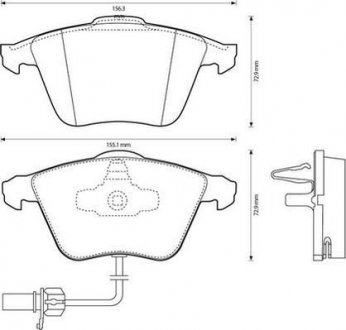 Гальмівні колодки перед. AUDI A6/S6,Allroad 2.5/4.2 99- Jurid 573145J